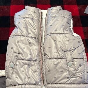 Carter's Charcoal Vest with Bow Design